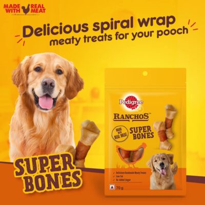 RANCHOS Pedigree Super Bones For Dog of All Life Stages Chicken & Milky Flavour, 70 g