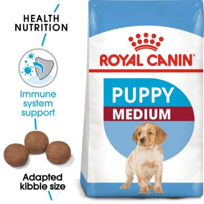 Royal Canin Medium Puppy Food, 1 Kg, Dry Food, Supports Digestive Health & Immune System, Provides Short Growth & High Energy Content