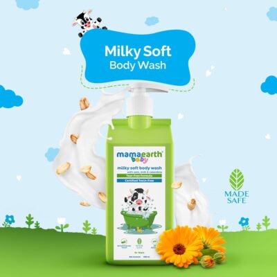 Mamaearth Milky Soft Body Wash for Babies with Oats, Milk and Calendula (400 ml)