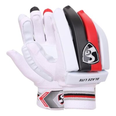SG Blaze Lite Junior Batting Gloves – Lightweight, Protective Cricket Gloves for Youth Players with Breathable Design & Superior Grip (S, Left)