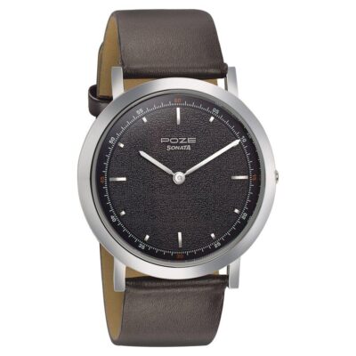 Sonata Poze Quartz Analog Brown Dial Leather Strap Watch for Men-SP70008SL01