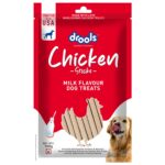Drools Chicken Milk Flavor Dog Treats Sticks, 100gm | Rich in Protein, No Artificial Preservatives | Best for Training & Bonding | for Puppy & Adult | Formulated in USA | Premium Treats