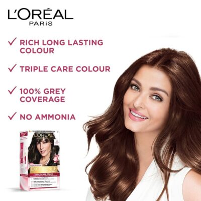 Loreal Paris Hair Colour, Radiant At-Home Hair Colour with up to 100% Grey Coverage
