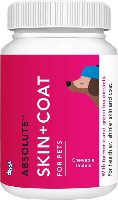 Drools Absolute Skin + Coat Tablet- Dog Supplement, 50 Pcs