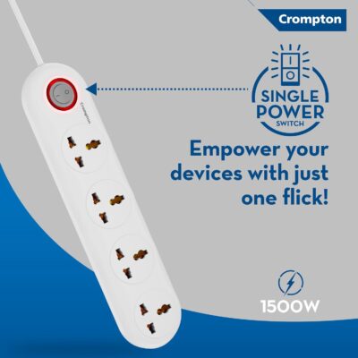 Crompton Powerbox Alpha LITE Linear Extension Board with 4 Universal Sockets