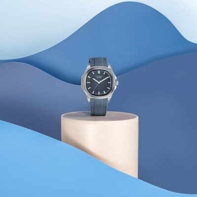 Sonata Shore Splash Quartz Blue Square Dial Men's Watch | Leather Material | Multi Color Band - SP70069SL01