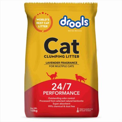 Drools Clumping Lavender Fragrance Cat Litter (for Multiple Cats), 10kg