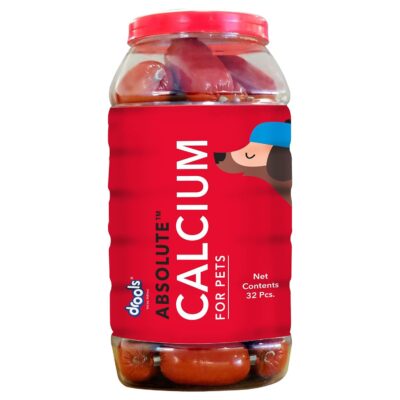 Drools Absolute Dog Supplement Sausages, Calcium Falvor 32 Pcs Jar
