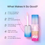 SUGAR Cosmetics Sugar Play Mega Hype Colour Changing Lip Oil | Ph Reactive Colour Changing Lip & Cheek Oil | Non-Sticky, Non-Greasy | 4.4Ml