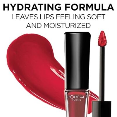 LOREAL PARIS Makeup Infallible 8 Hour Hydrating Lip Gloss, Bloom, 0.5 Ounce