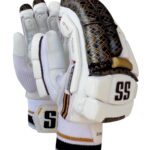 SS Gladiator Golden White Batting Gloves - Adult RH (White/Black)