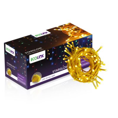 EcoLink StarGlow 9 Meter 48 LED Diwali String Light | Decorative LED String Light for Home Decoration | Plug & Play Ladi Light for Indoor & Outdoor Decorations | Warm White