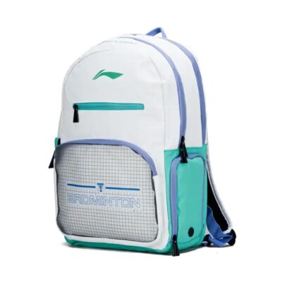 Li-Ning Motion Pro Badminton Backpack | Badminton Backpack | Polyester Badminton Back Pack | Unisex - Men, Boys, Girls, Women | Perfect for Gym, Work, and Everyday Activities - White