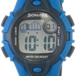 SF Digital Grey Dial Plastic Strap Unisex Watch-NS87012PP03