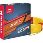 Havells LifeLine+ S3 | 4 sq.mm Copper Wire (180m-Yellow)| Class 2 Conductor (100% Copper), Heat Resistant & Flame Retardant - Ideal for Domestic & Industrial Use (WHFFDNYL14X07)