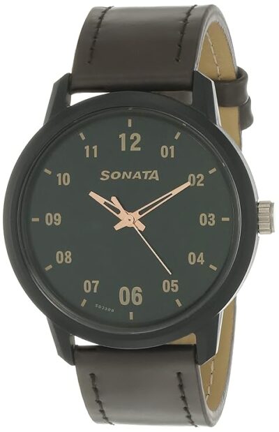 Sonata Volt+ Analog Green Dial Men's Watch NM77085PL02/NN77085PL02W