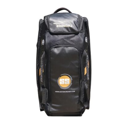 SS Sky Thunder Wheelie Cricket Kitbag – Extra Large Trolley Bag with Bat Compartment, Shoe Pocket, Heavy-Duty Wheels and Pull Handle