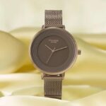 Sonata Poze Quartz Analog Brown Dial Mesh Strap Watch for Women