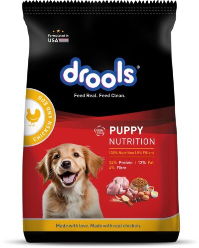 Drools Puppy Dry Dog Food Chicken and Egg Inside Container 5kg Pack