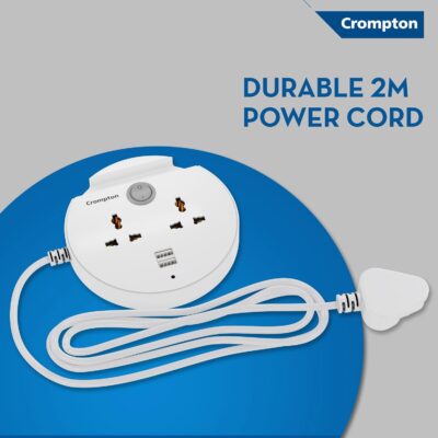 Crompton Powerbox Alpha C Round Extension Board with 5 Universal Sockets