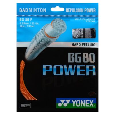 Yonex BG 80 Power Microfiber Badminton String (Bright Orange)