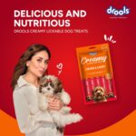 Drools Dog Treats, Creamy Chicken & Carrot 5 Sticks Tasty & Nutritious Snack for All Breeds, (15g x5),75g