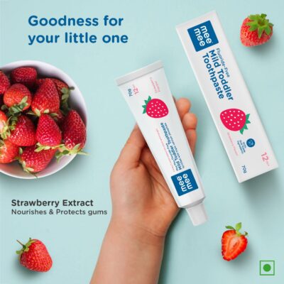 Mee Mee Fluoride-Free Toothpaste, Strawberry,Cavity Protection,70 gram