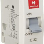Havells DHMNCSPA032 PVC Plastic 32A SP C Mini MCB (White)