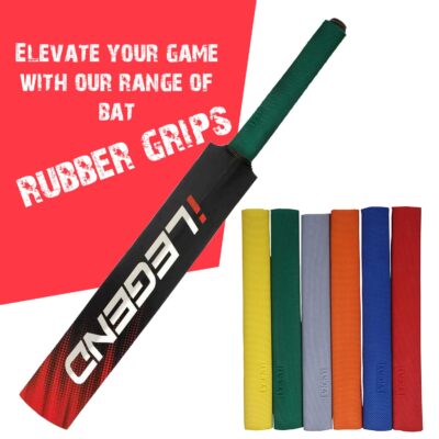 Vicky Velvet Finish Cricket Bat Grip Sturdy & Comfortable Multicolour Rubber Built Ideal for Full Size Short Handle (Pack of 6)