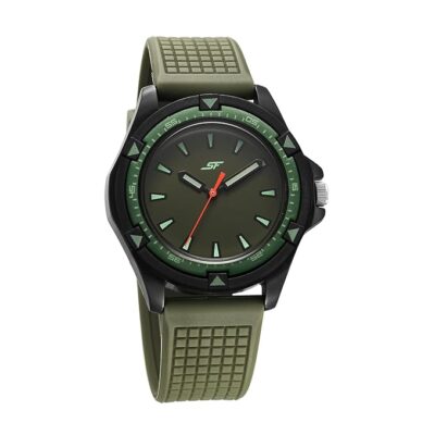 SF Sporty Green Dial Polyurethane Strap Watch for Men-7930PP18W/NT7930PP18W