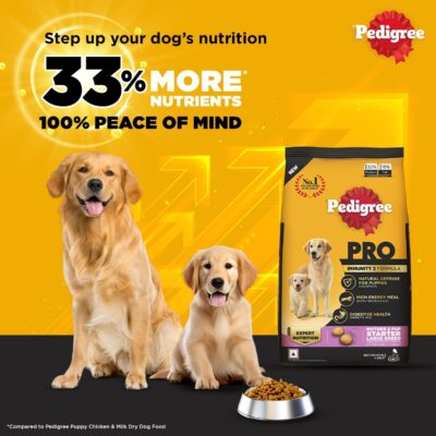 Pedigree PRO Mother & Pup Starter Large Breed, 1.2 kg Dry Dog Food, Vet Trusted Brand, Expert Nutrition, Quality Protein, 33% More Nutrients (3-12 Weeks)