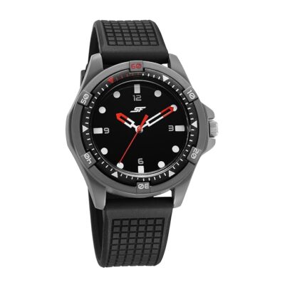 Sonata Analog Men SF Sporty Black Dial Polyurethane Black Strap Watch -7930PP23W/NT7930PP23W