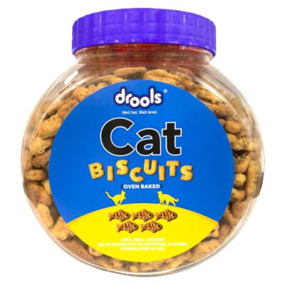 Drools Cat Treat Biscuits Real Chicken Flavor 400g Jar