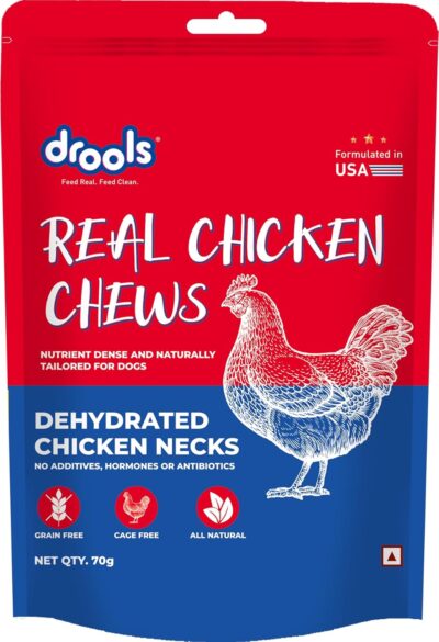 Drools Dog Treats, Dehydrated Real Chicken Chews Necks, 70g