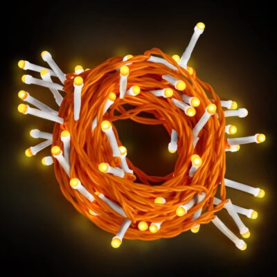 EcoLink Polycarbonate StarGlow 9-Meter LED String Light for Decoration|3-watt, Amber