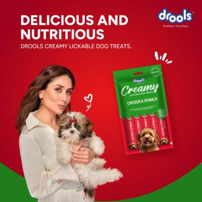 Drools Dog Treats, Creamy Chicken & Spinach 5 Sticks Tasty & Nutritious Snack for All Breeds, (15g x5),75g