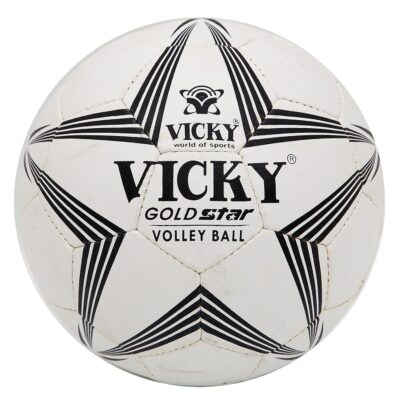Vicky Gold Star Volley Ball White & Black