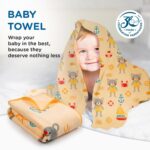 Mee Mee Micro Fiber Baby Bath Towel for New Born | Wash Cloth, Quick Absorbent, Extra Soft Cotton Towels for Kids/Toddlers/Infants/Babies, Pack of 1, Green 70X110 CM