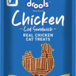 Drools Real Chicken Cod Sandwhich, Cat Treats Stick, 35gm | Rich in Protein, No Artificial Preservatives | Best for Training & Bonding | for Kitten & Adult