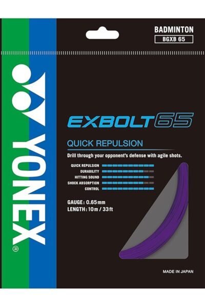 YONEX EXBOLT 65 Badminton String - Purple