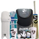 SG Summer Camp Kashmir Cricket Kit for All Ages, Black/Grey - Size 3