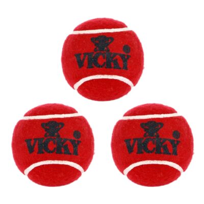 Vicky Supreme Maroon Tennis/Cricket Ball Light Multipurposeful Design & Durable Rubber Built Ideally Designed for Sports Enthusiasts or Trainees- Pack of 3