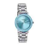 Sonata Poze Quartz Analog Blue Dial Metal Strap Watch for Women