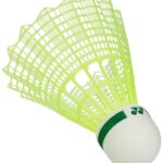 Yonex Mavis 10 Nylon Shuttlecock, Yellow, Pack of 6 | Made in Japan (Green Cap)