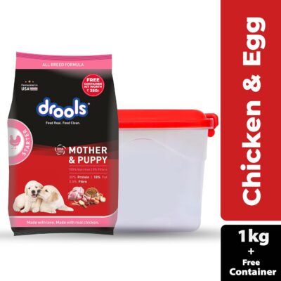 Drools Chicken and Egg Mother & Puppy Dry Dog Food 1 kg Free with Container
