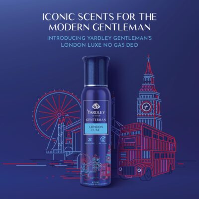 Yardley Gentleman London Luxe No Gas Perfumed Deodorant | No Gas deo for Men| 2X Perfume | 12 Hours Action | 120ml