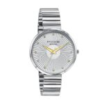 Sonata Poze Quartz Analog White Dial Metal Strap Watch for Women