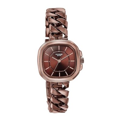 Sonata Poze Quartz Analog Brown Dial Chain Strap Watch for Women