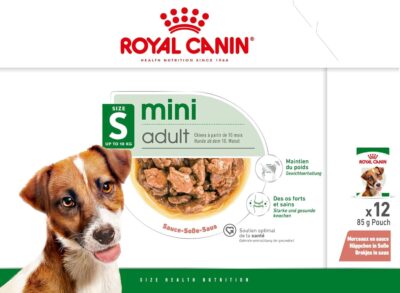Royal Canin Mini Adult Dog Food, 85 Grams, Pack of 12 Sachet, Supports Weight Management, Strong Bone and Joint Health, Provides Optimal Health Support