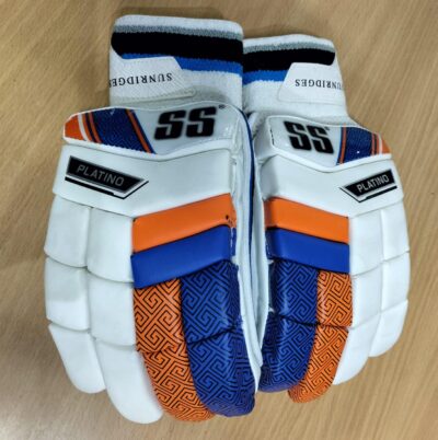 SS Platino Colored Cricket Batting Gloves - Youth Right Hand | Sheep Leather Palm, Lightweight & Breathable Design